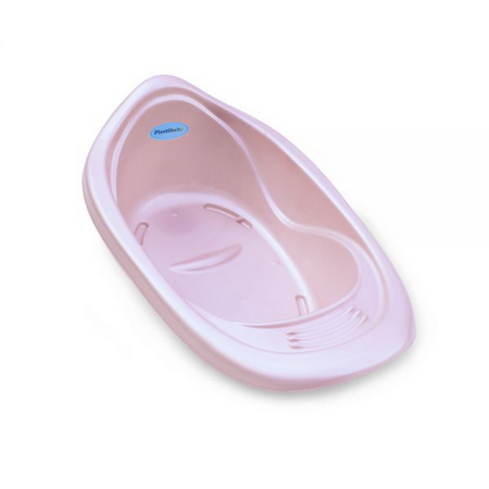 BANHEIRA PLASTIBABY 22 LTS ROSA PEROLADO