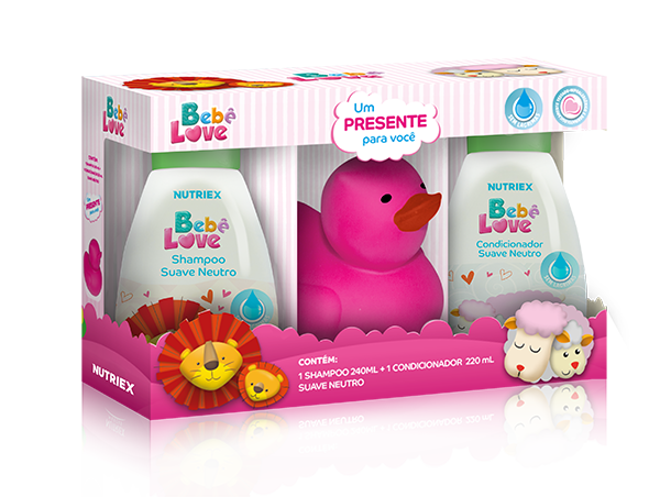 KIT SH+COND NUTRIEX BEBE LOVE ROSA