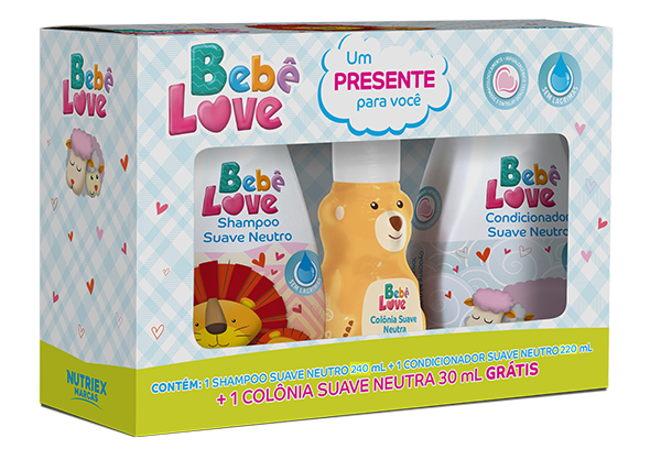 KIT SH+COND BEBE LOVE COM COLONIA NUTRIEX