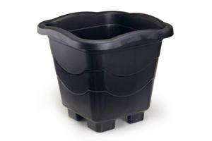 VASO QUADRADO 18LT INJEPLASTEC PRETO