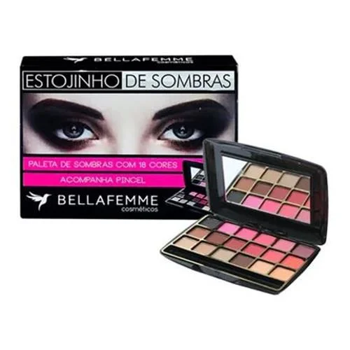 ESTOJO MAQ 18 SOMBRAS FOSCO BELLA FEMME