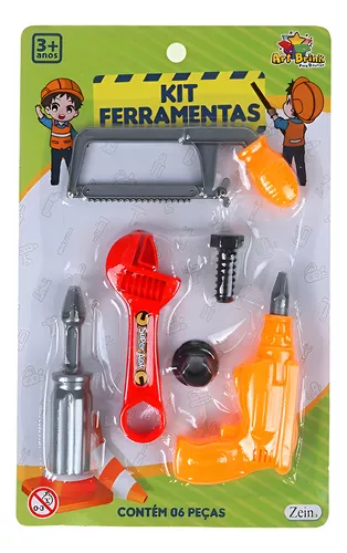 BRINQ KIT FERRAMENTAS C/6 PC ART BRINK