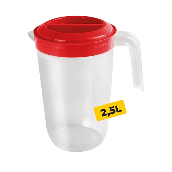 JARRA 2,5L TRANSPARENTE  QUALITY  TAMPA COLORIDA LUMMAR