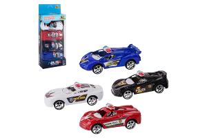 CARRO FRICCAO POLICE FORCE 4 PCS NA CAIXA