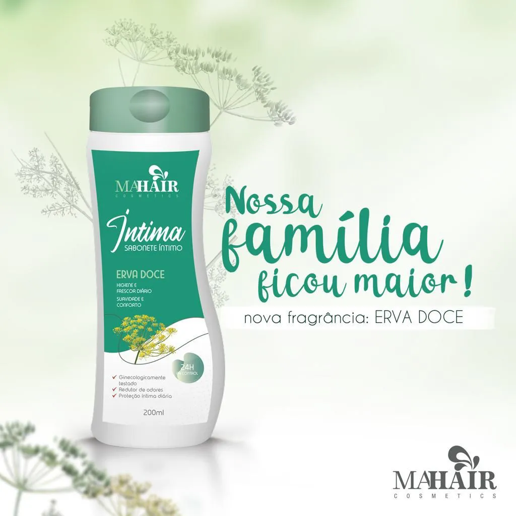 SABONETE LÍQUIDO INTIMO MAHAIR ERVA DOCE 200ML