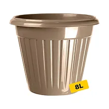 VASO REDONDO CINZA CONCRETO 8L LUMMAR