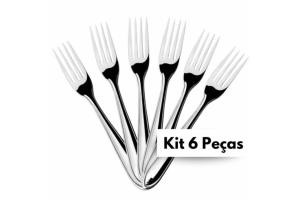 KIT GARFO DE MESA C 6 PECAS INOX LTE