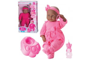 BONECA NEW BEBE MANIA XIXI NEGRA